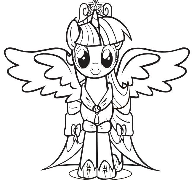Printable Twilight Sparkle Coloring Page