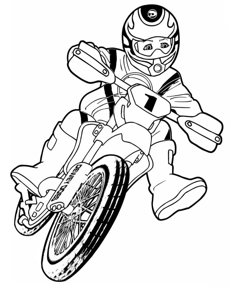 Motorcycle Coloring Pages Boys