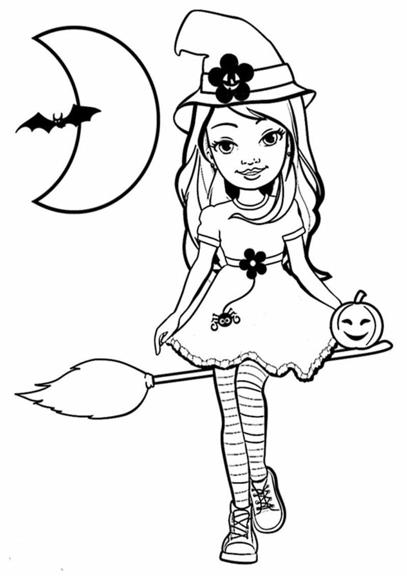 Coloring Pages For Girls Halloween