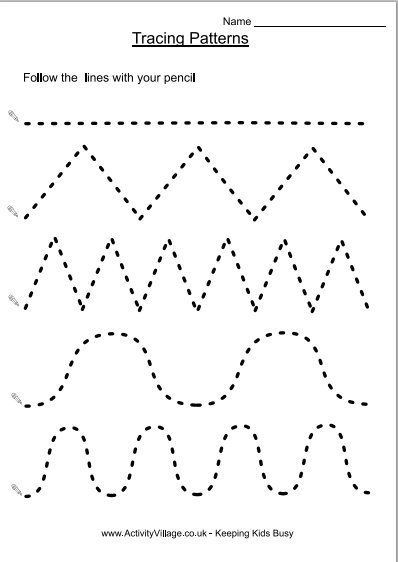 Tracing Lines Worksheets For 3 Year Olds Free