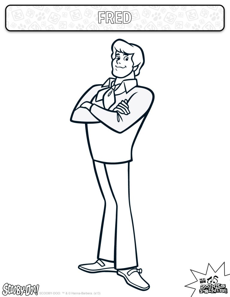 Scooby Doo Coloring Pages Fred