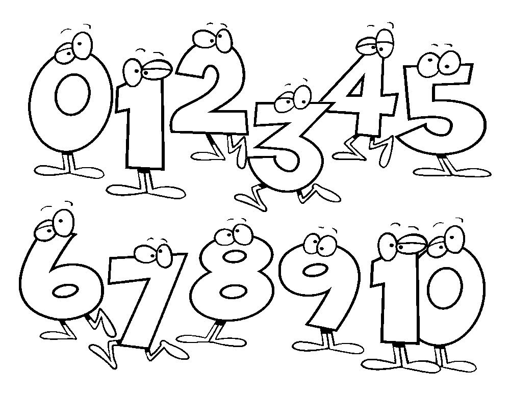 Preschool Coloring Pages Numbers