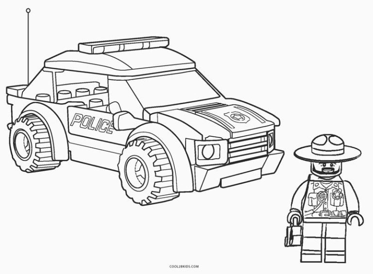 Lego Coloring Pages Police