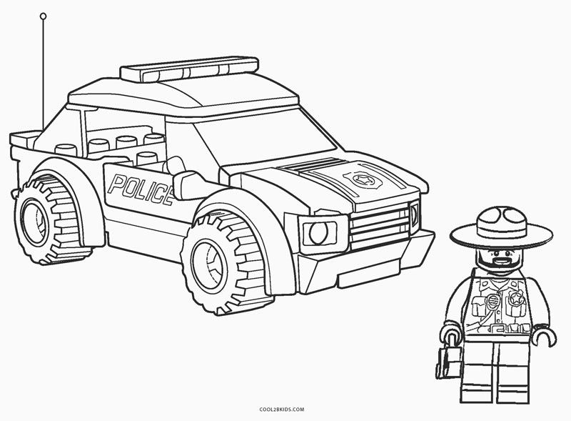 Lego Coloring Pages Police