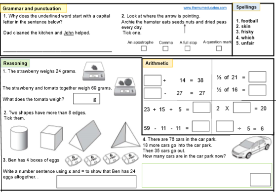 Year 2 Sats Practice Worksheets