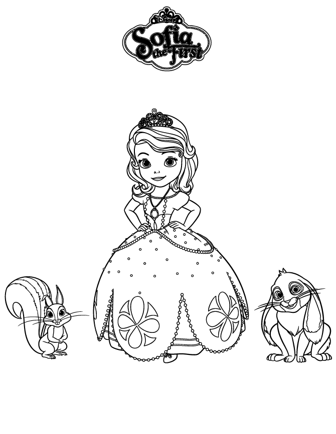 Easy Sofia Coloring Pages