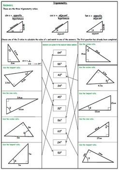 Trigonometry Worksheets With Answers