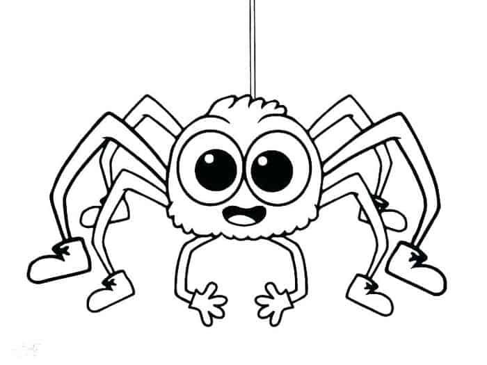 Spider Coloring Pages Cute