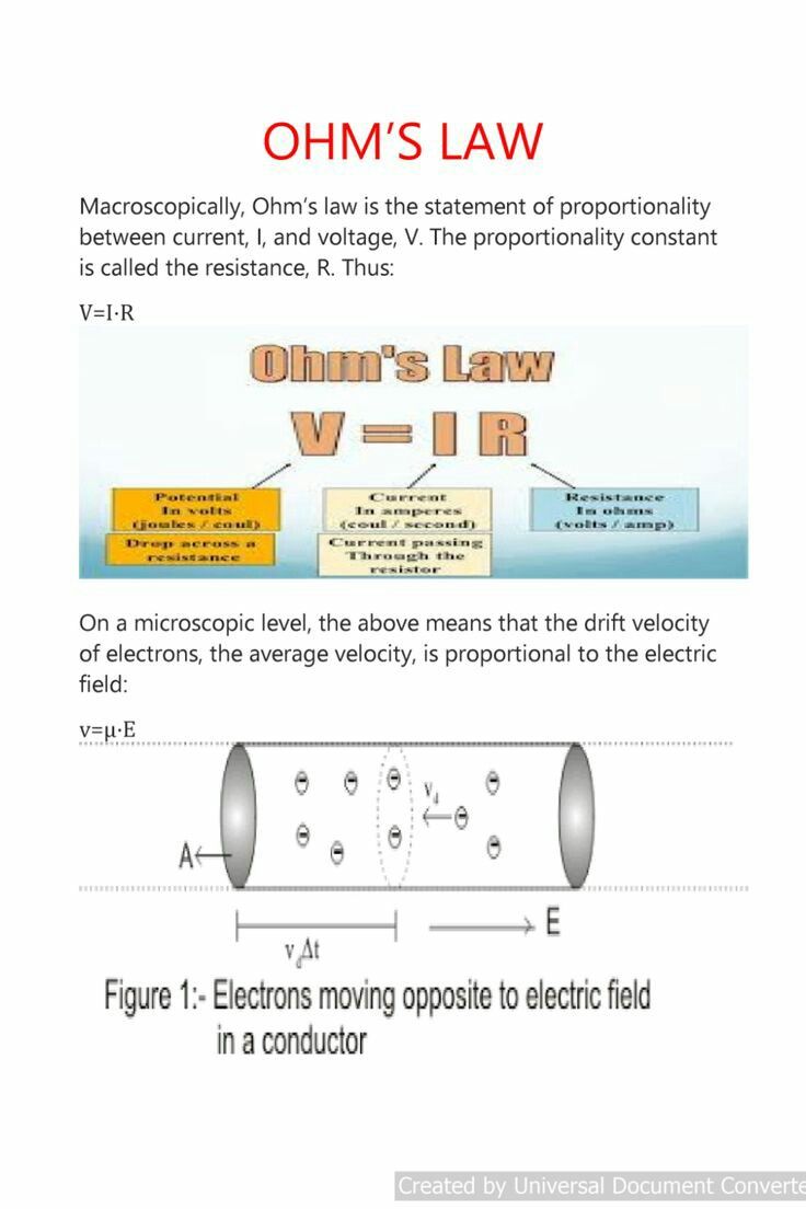 Ohm's Law Worksheet
