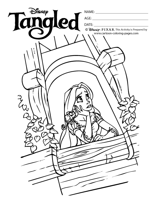 Tangled Coloring Pages Printable