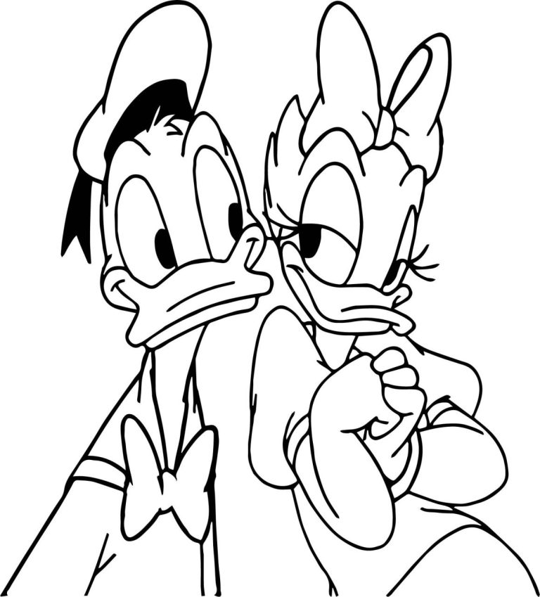 Daisy And Donald Duck Coloring Pages