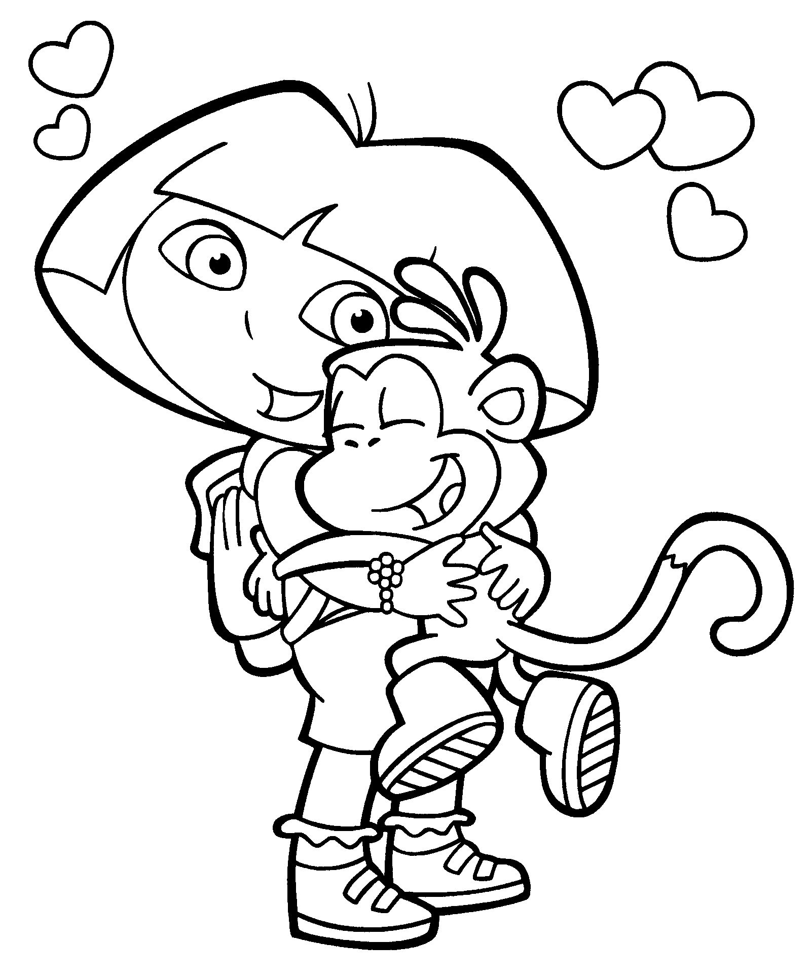 Dora Coloring Pages For Kids