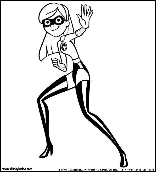 Incredibles 2 Coloring Pages Violet