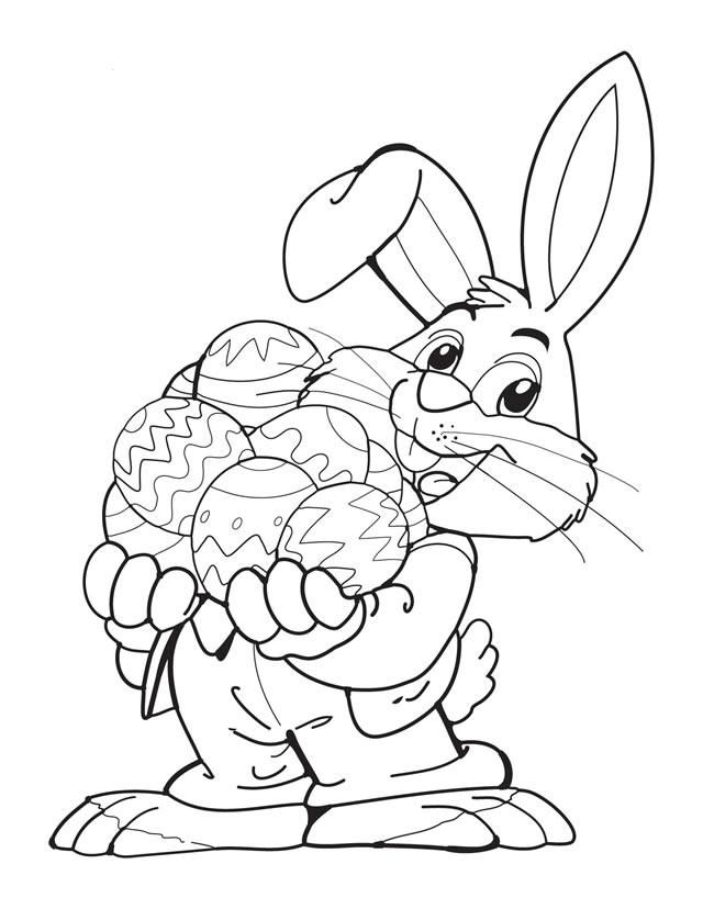 Boy Easter Bunny Coloring Pages
