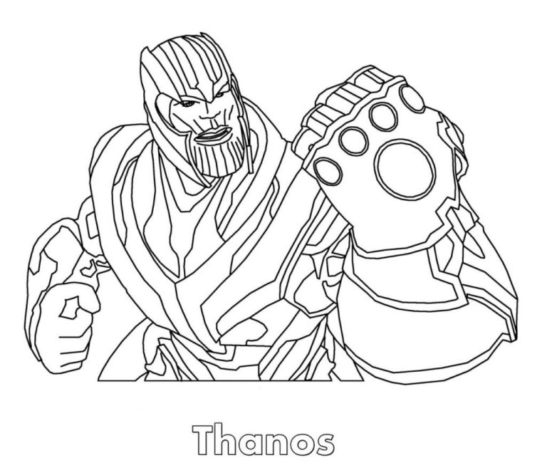 Thanos Coloring Pages Easy