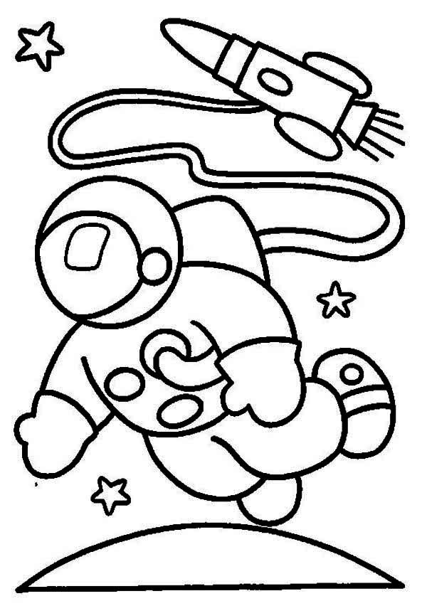 Astronaut Coloring Pages For Preschool