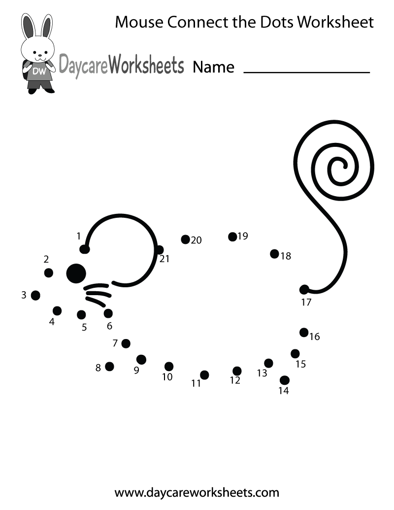 Dot To Dot Worksheets Easy