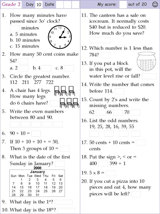 Mental Maths For Class 4 Division