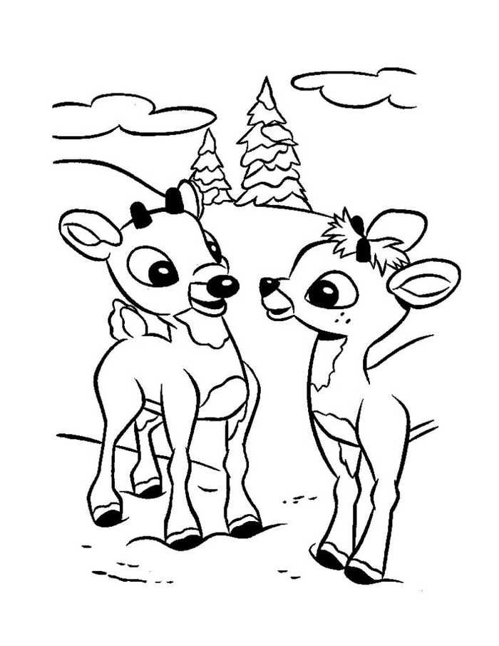 Printable Rudolph Coloring Pages