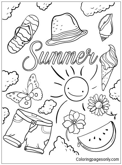 Summer Coloring Pictures