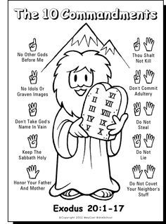 10 Commandments Coloring Page
