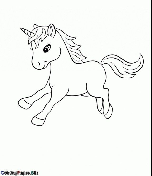 Super Cute Baby Unicorn Coloring Pages