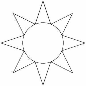 Sun Coloring Page Clipart
