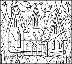 Color By Number Coloring Pages Halloween