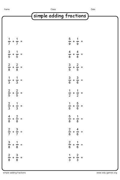 Adding And Subtracting Fractions With Like Denominators Worksheets Pdf Kuta