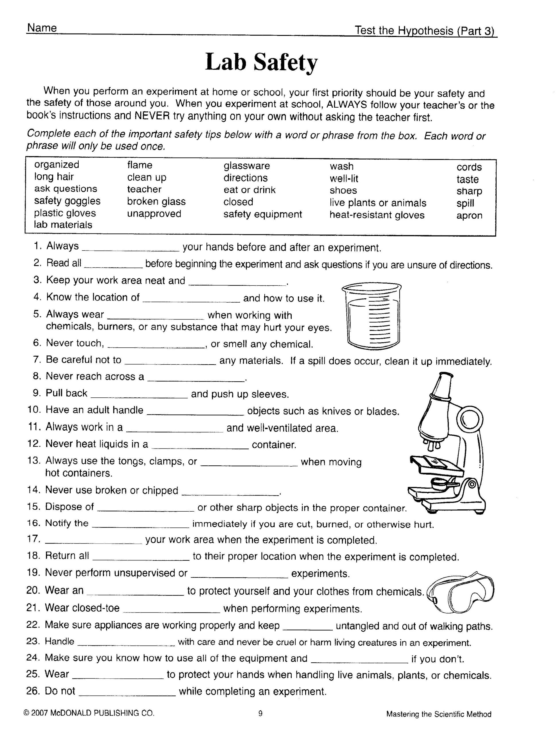 7th Grade Science Worksheets With Answer Key Pdf