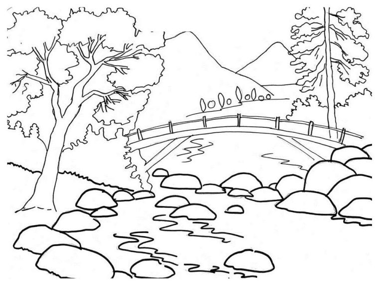 Nature Coloring Pages Easy