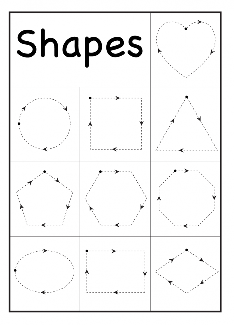 Homework Sheets For 3 Year Olds