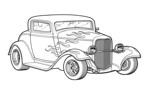 Hot Rod Coloring Pages
