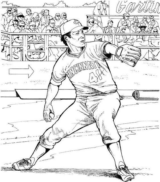 Realistic Baseball Coloring Pages