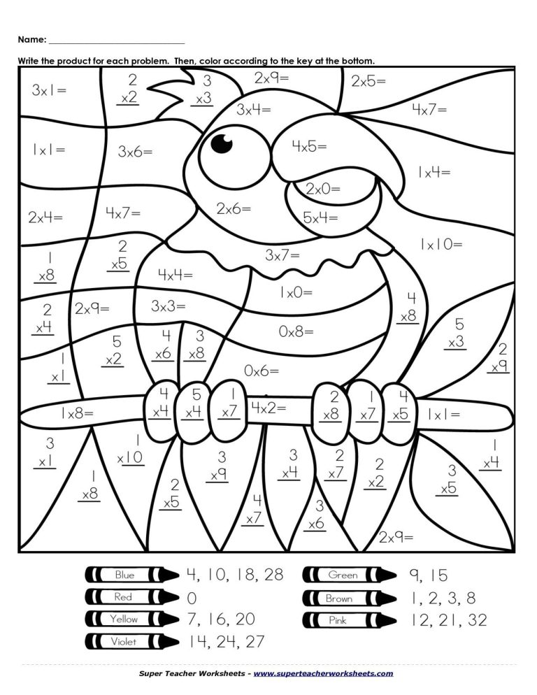 Fun Multiplication Worksheets 5th Grade