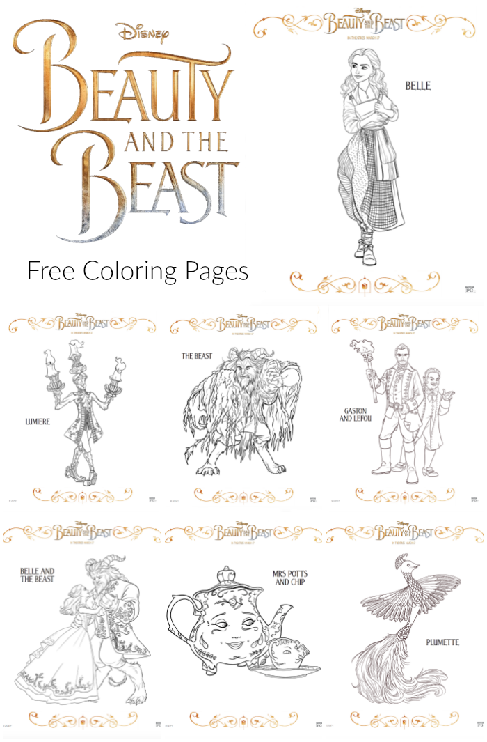 Beauty And The Beast Coloring Pages 2017