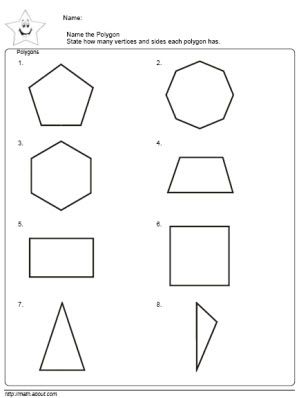 Polygons Worksheet Grade 1
