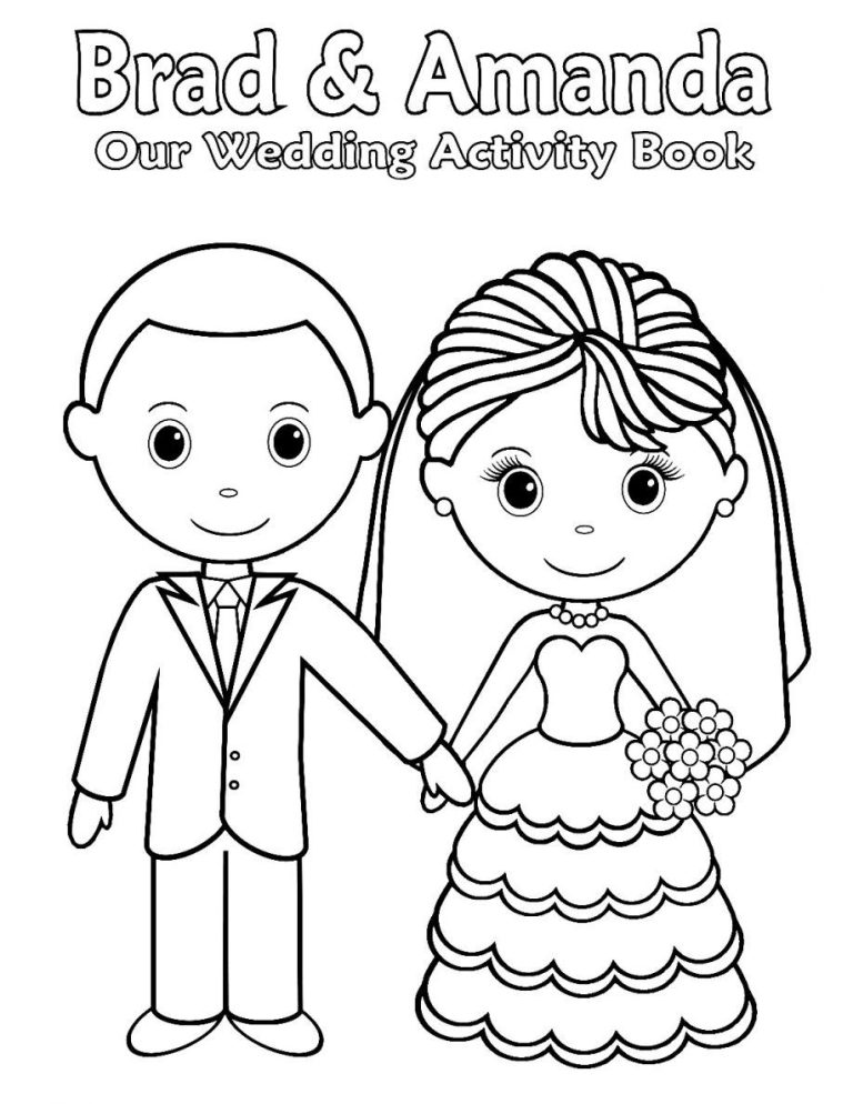Wedding Coloring Pages Kids