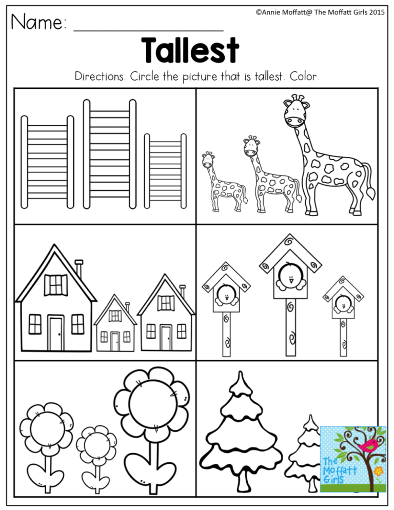 Early Childhood Preschool Worksheet Packet Pdf