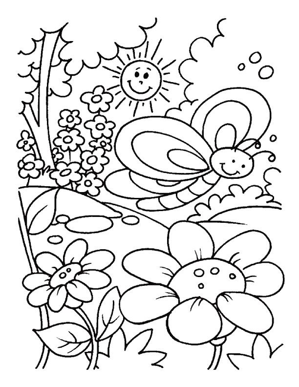 Spring Coloring Pages Pdf