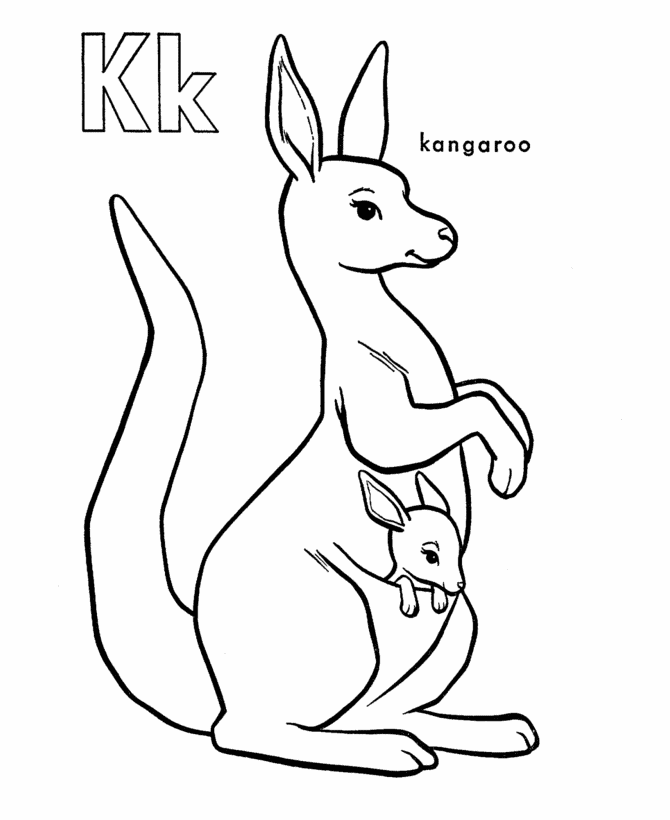 Kangaroo Coloring Page