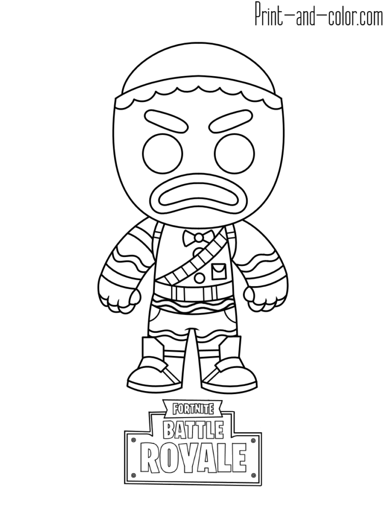 Fortnite Gingerbread Man Coloring Pages