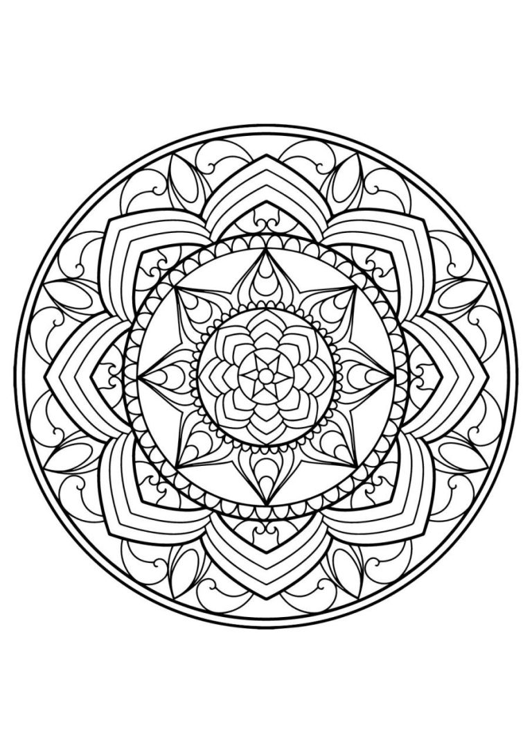 Printable Mandala Complex Coloring Pages