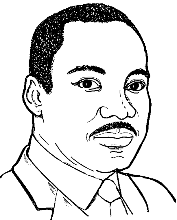 Martin Luther King Jr Coloring Page