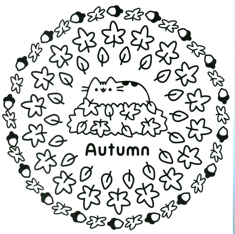 Pusheen Cat Coloring Pages Halloween