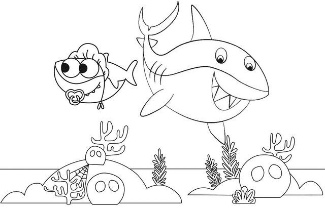 Baby Shark Coloring Pages Pinkfong