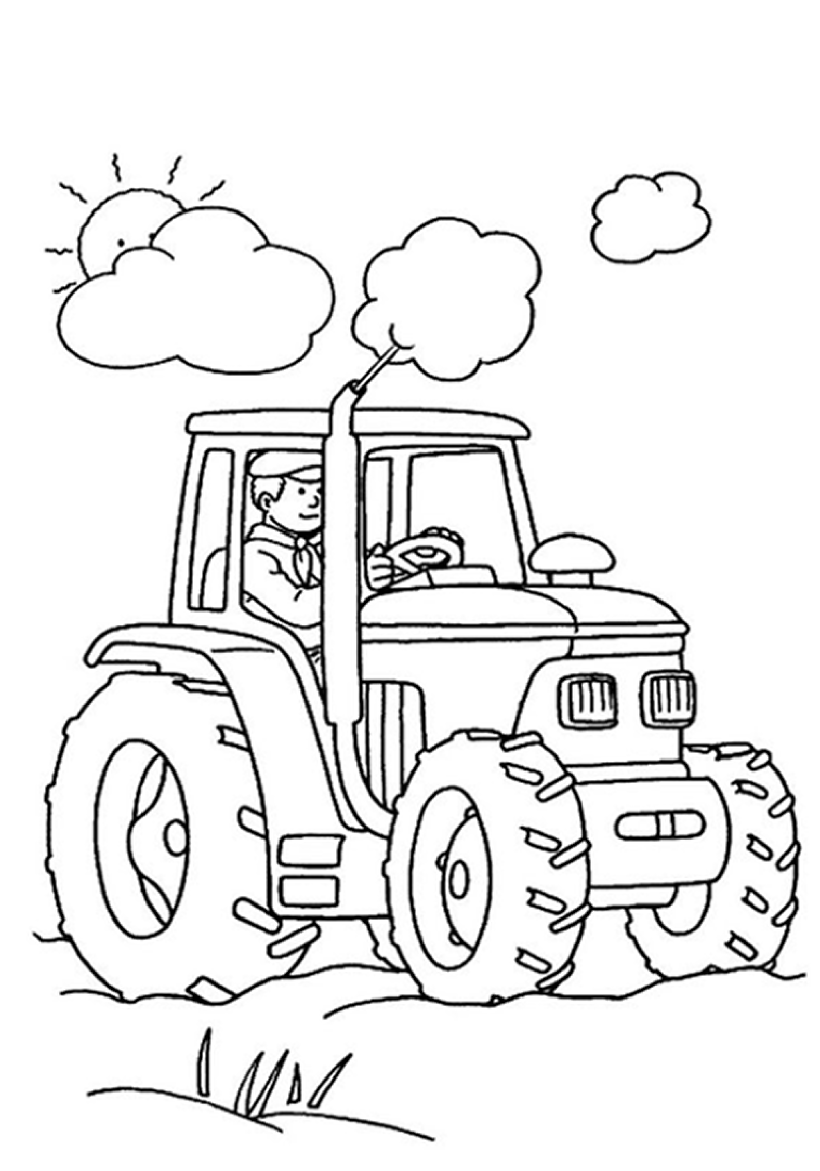 Tractor Coloring Pages For Preschoolers