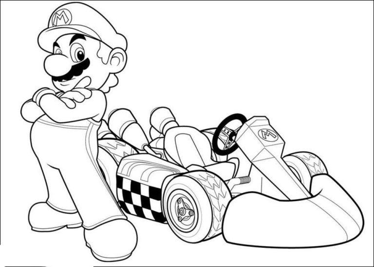 Mario Kart Coloring Pages To Print