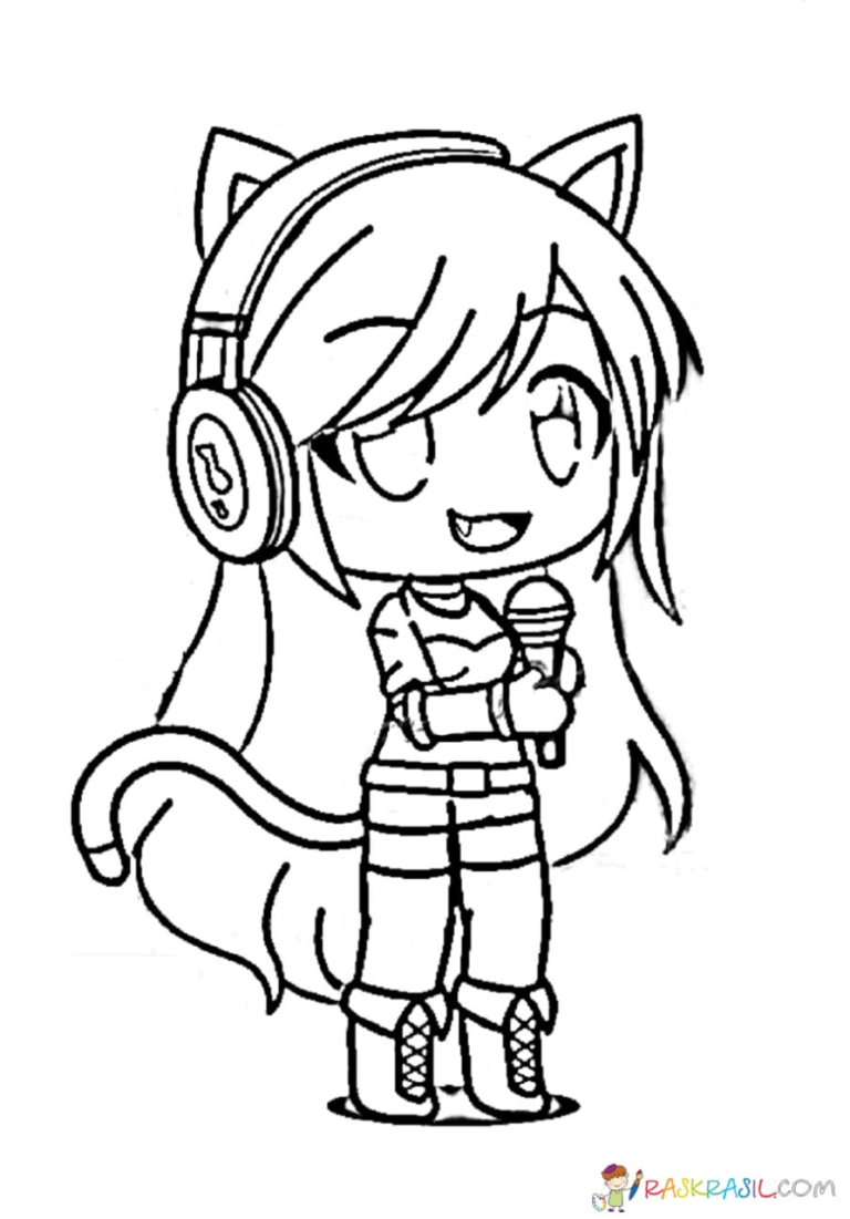 Gacha Life Coloring Pages Wolf