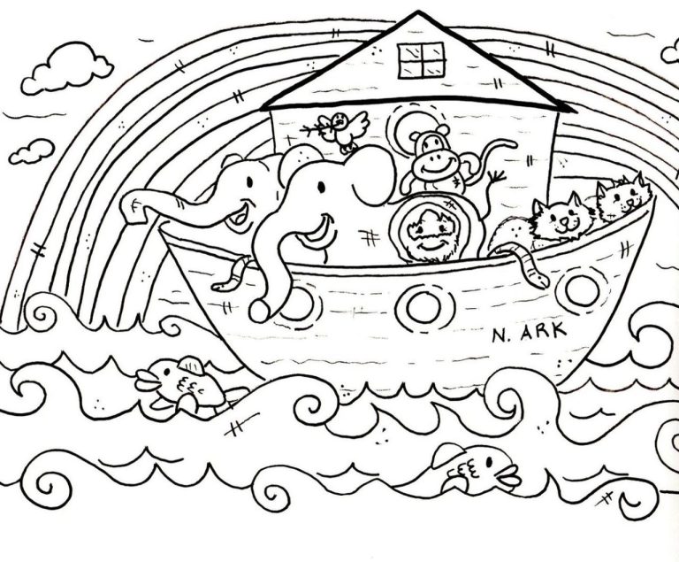 Noah's Ark Coloring Pages To Print